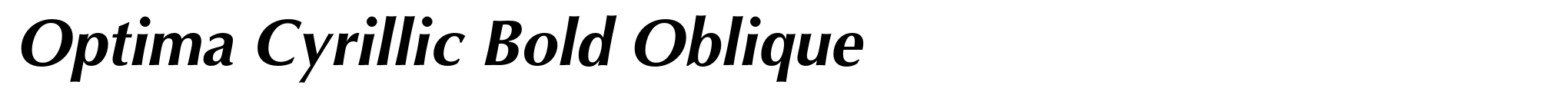 Optima Cyrillic Bold Oblique image